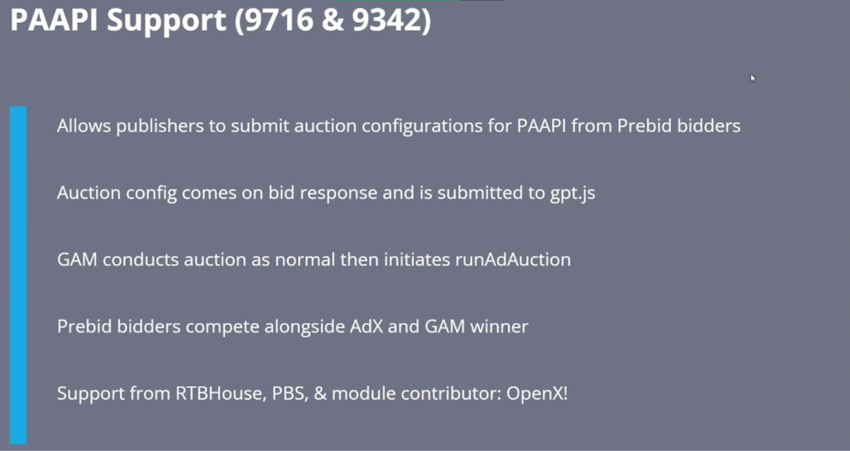 Prebid.js - PAAPI Support (9716 & 9342)