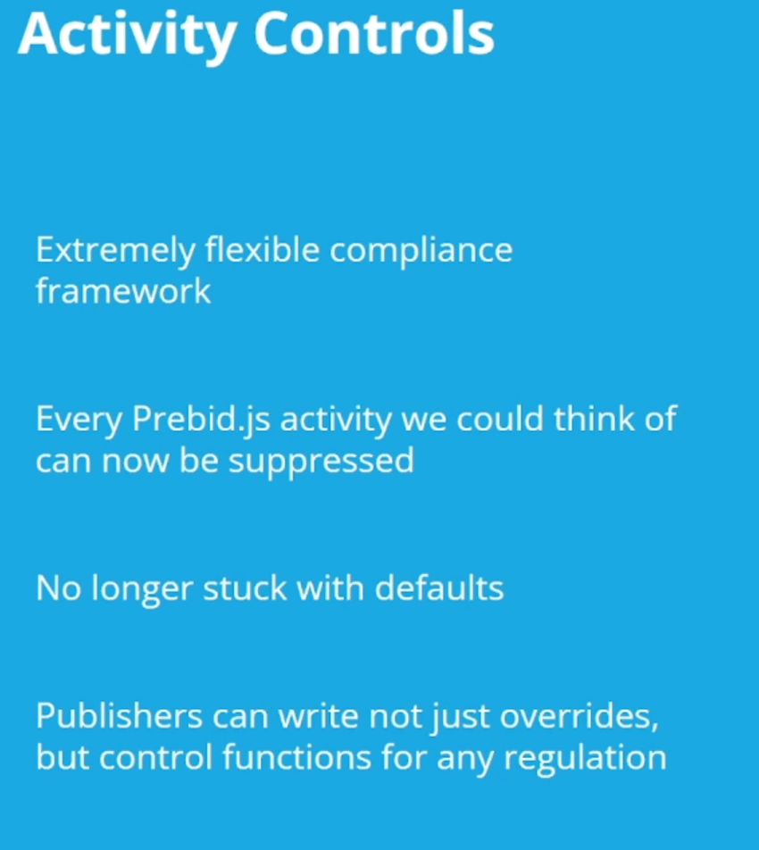 Prebid.js - Activity Controls